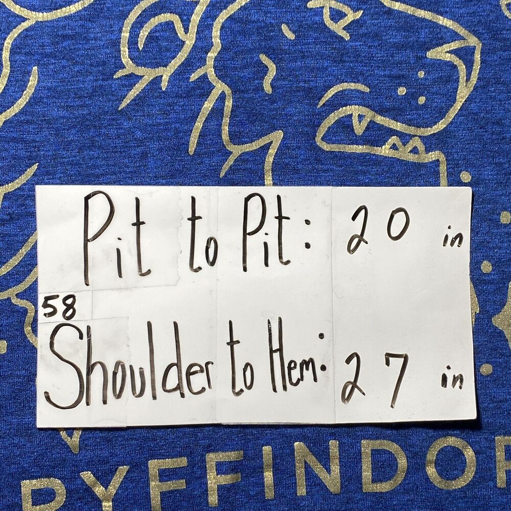 Harry Potter Witchcraft Wizardry Blue Adult Medium Graphic T-Shirt Gryffindor - Picture 9 of 9